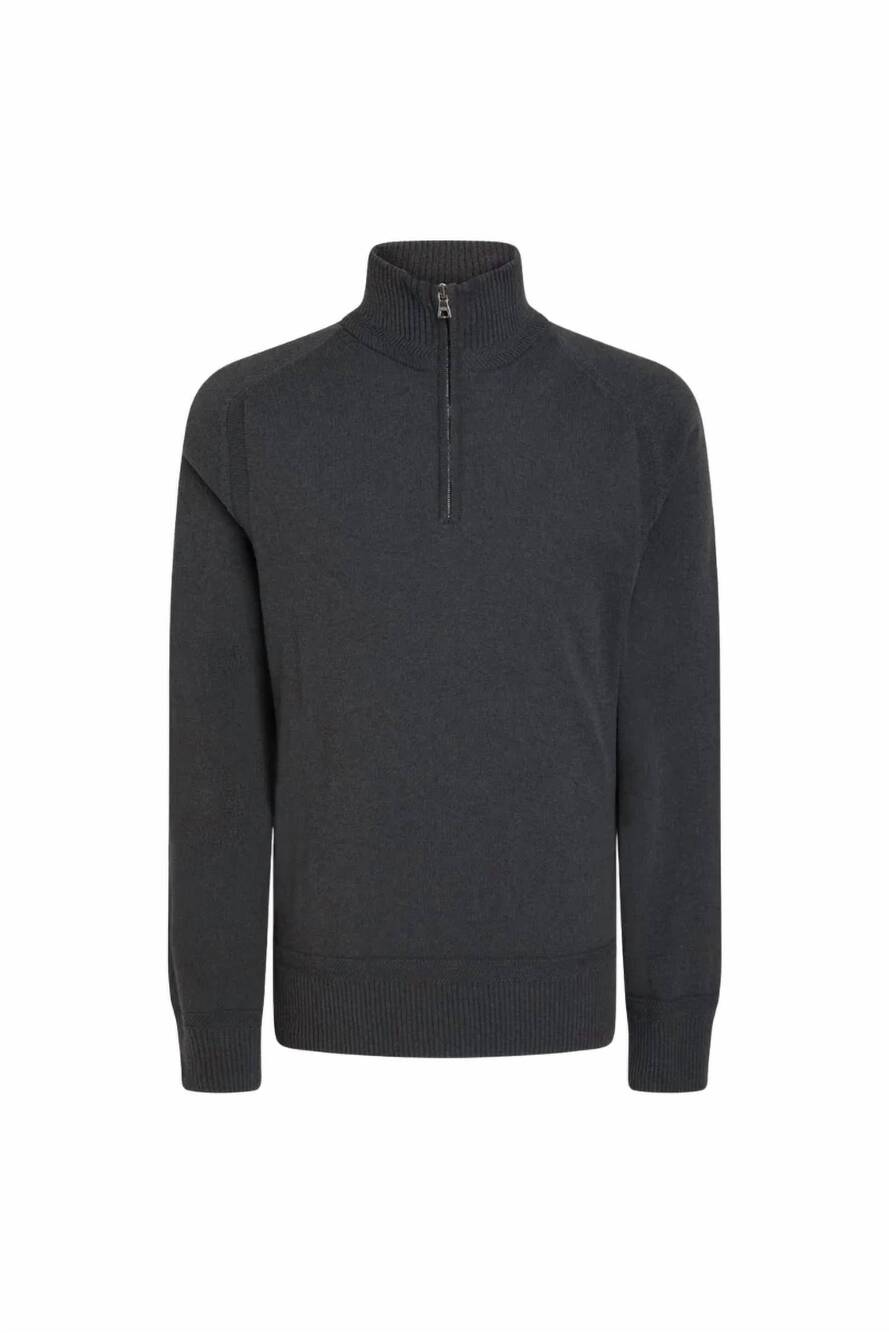 NEW ORLEBAR BROWN lennard cashmere half-zip sweater in night iris - Picture 3 of 3